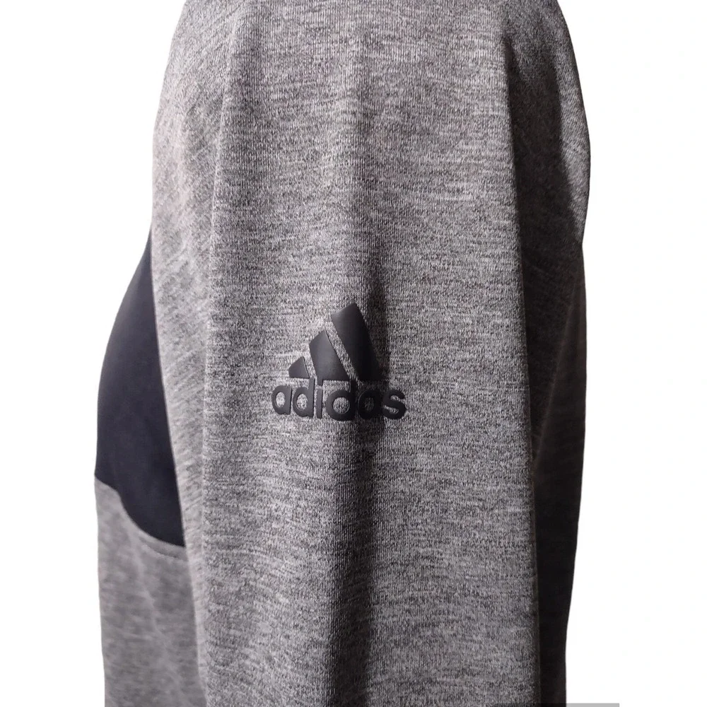 Adidas Pullover Golf Shirt L Men's Large Logo DLS‎ Christian Brothers Gray